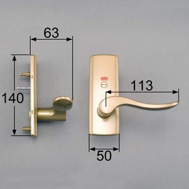LIXIL TOSTEM MZTZTAH05 Style A Type Handle (Display Lock), Satin Gold
