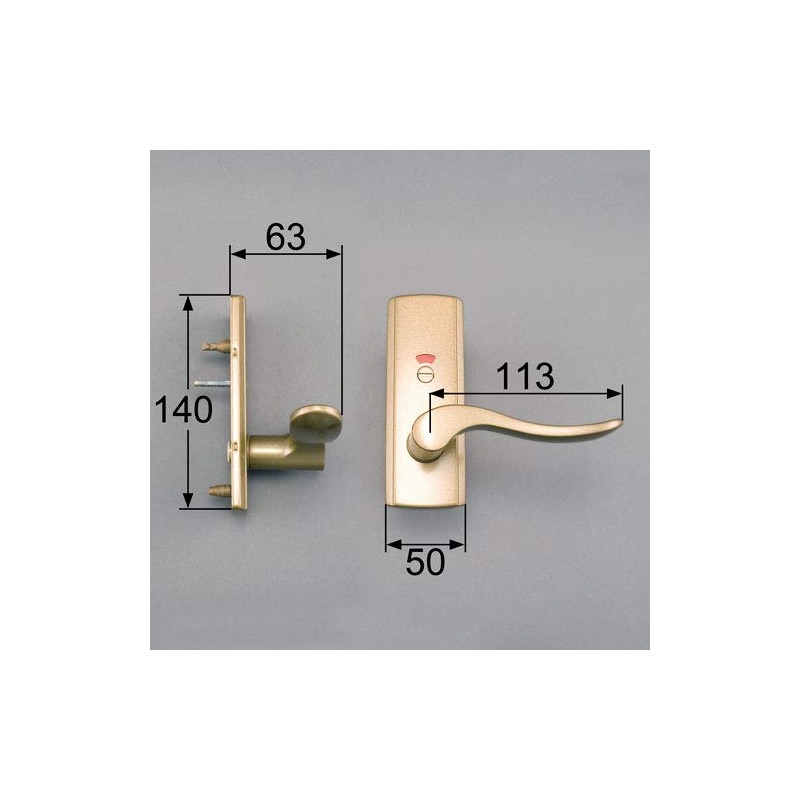 LIXIL TOSTEM MZTZTAH05 Style A Type Handle (Display Lock), Satin
