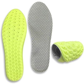 Shoe Insoles for Man and Women Arch Support and Cushioning Memory Foam Insoles, Providing Excellent Shock Absorption for Feet Relief (Gray, W 12.5-13.5 / M 11-12 (11.4''))