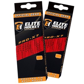 Elite Hockey Pro-X7 Skate Laces (DBL, X7-Red, 120")