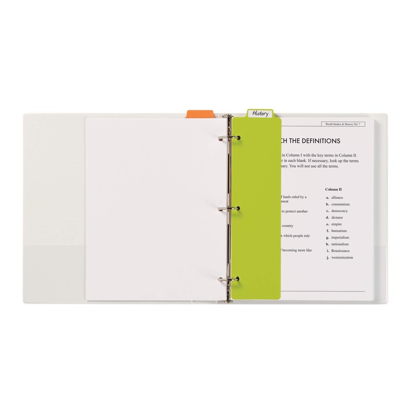 Avery Snap-in Bookmark Plastic Dividers for 3 Ring Binders, 5-Tab