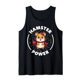 Cute Hamster Power Girl Furry Friend Superhero Tank Top