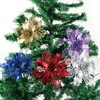 Mobuy Poinsettia Christmas Decorations Christmas Flowers Glitter Christmas Tree Decorations