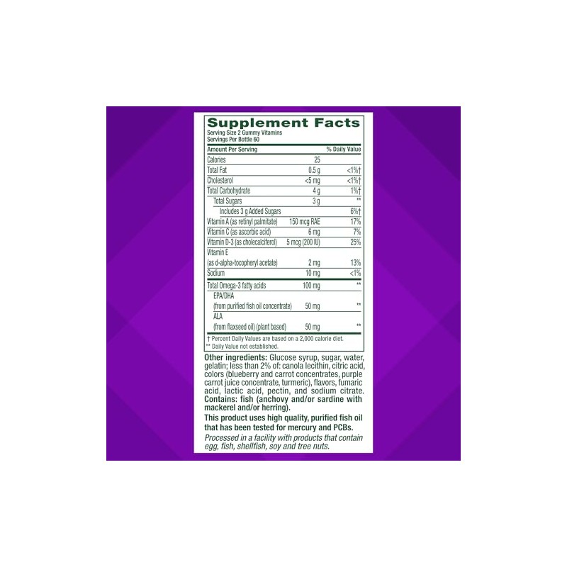 Vitafusion Omega-3 Gummies, 120 Count