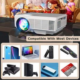 Digital Projection DR.J Professional Mini Projector with Bluetooth 5.1 IOS & Android Full HD HDMI