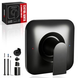 T2471BL Genta LX Shower Trim Kit, Compatible with Moen Posi-Temp Pressure Balancing Valve, Matte Black Single Metal Lever Handle