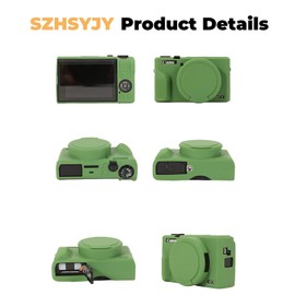 SZHSYJY - Funda para cámara digital Canon Powershot G7 X Mark III, funda de silicona suave para cámara réflex digital Canon Powershot G7X Mark III, viene con 2 protectores de visualización y 1 correa