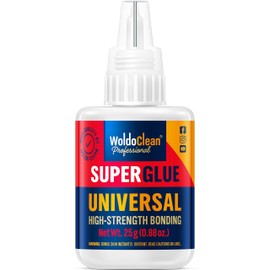 WoldoClean Sekundenkleber extra stark universal 25g - wasserfest, hitzebest?ndig & mit Nadel Verschluss gegen Austrocknung nach Benutzung