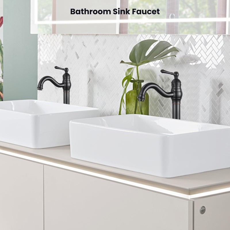 gotonovo Single Handle Vessel Sink Faucet 360° Swivel Bathroom Faucet