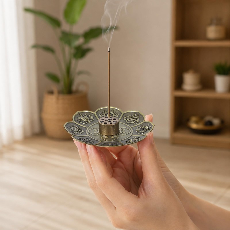 2 PCS Incense Stick Holders, Copper Incense Burner Holder with
