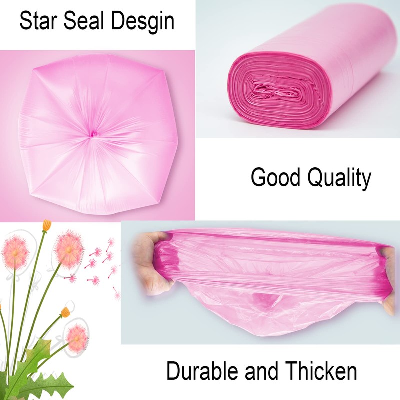 Small Trash Bag, 4 Gallon / 15 Liter Colorful Garbage