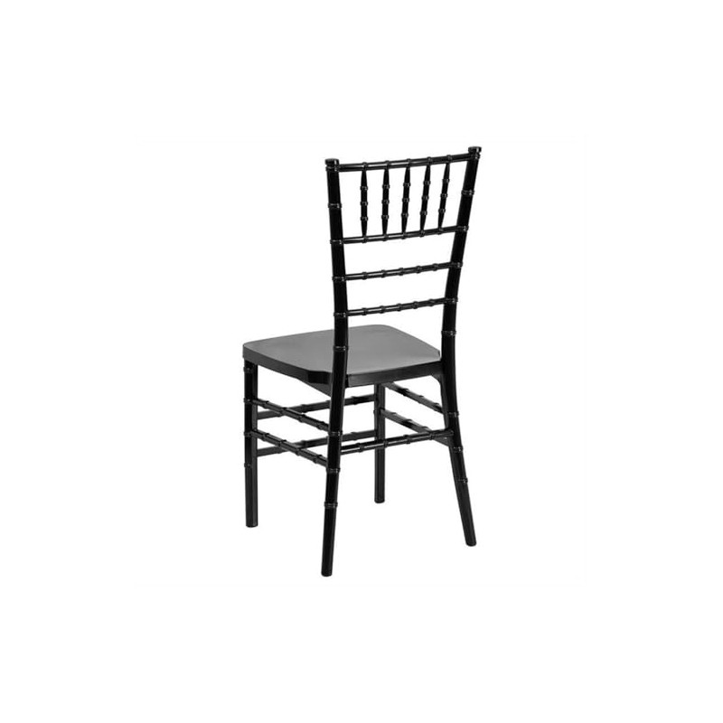 BOWERY HILL Elegance Stacking Chiavari Dining Chair in Black