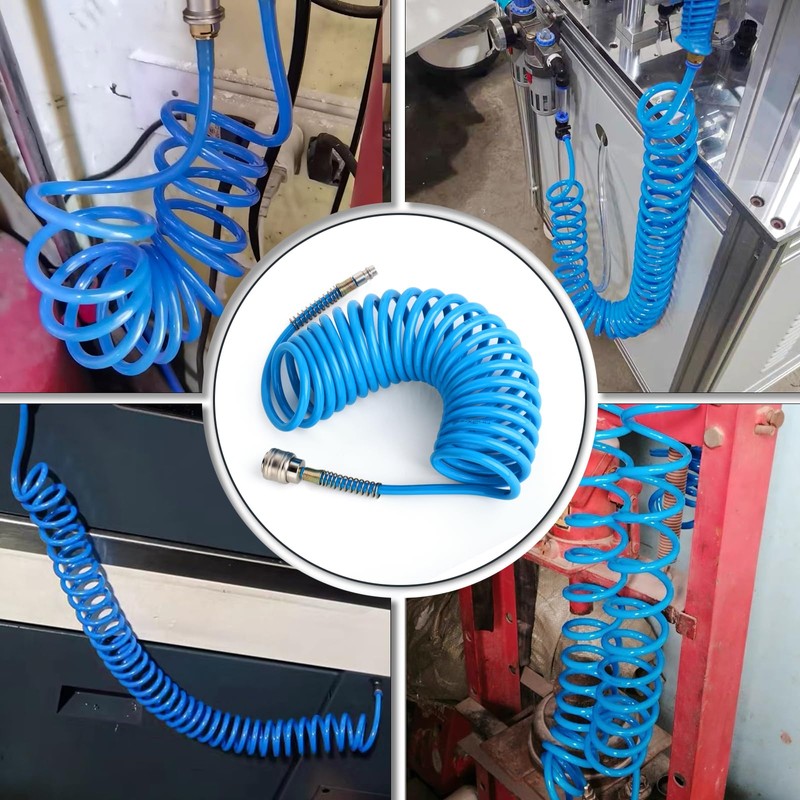 TAILONZ PNEUMATIC 5M PU Air Spiral Hose with 8 mm