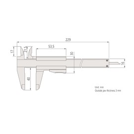 Mitutoyo 531-122 Precision Measuring Slide Calliper with Torque Clamp DIN 862 0-150 mm