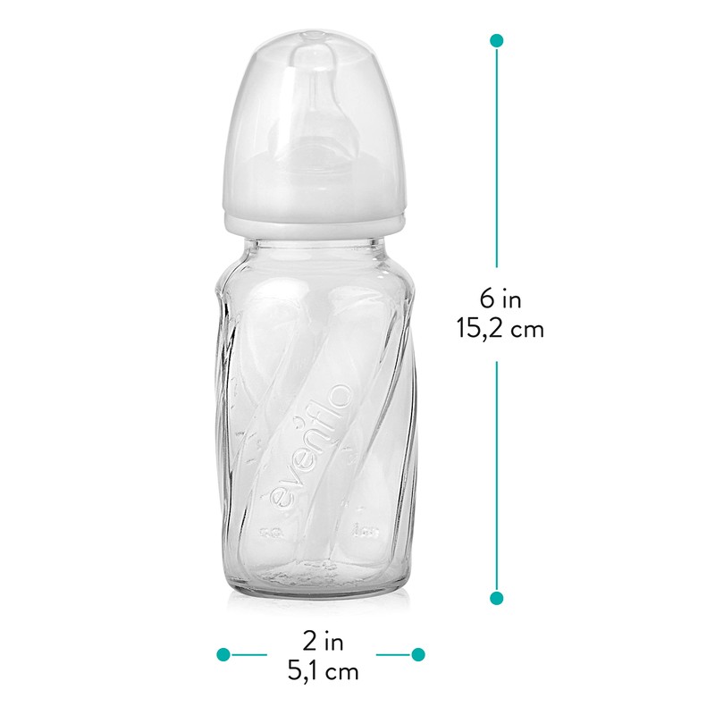 Evenflo Feeding Glass Premium Proflo Vented Plus Bottles for Baby,