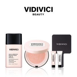 Bidi Beach [BD Beach]Skin Illumination Tone-up Sun Cushion 15g + Skin Illumination Fresh Cream Tone-up Base 30ml Set / [비디비치]스킨 일루미네이션 톤업 선 쿠션 본품 15g + 스킨 일루미네이션 생크림 톤업 베이스 30ml 세트