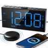 Upgraded Loud Alarm Clock with Bed Shaker for Heavy Sleepers,