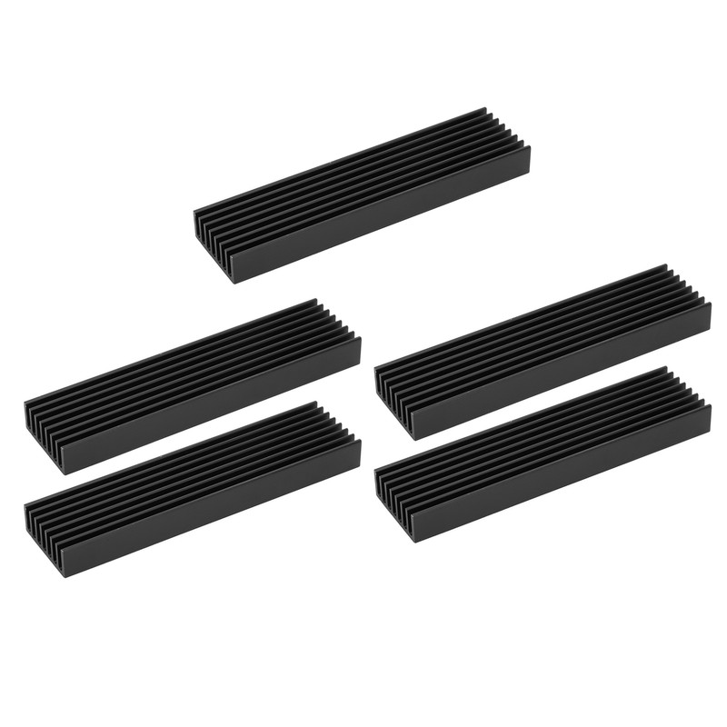 5Pcs Heat Sink Black Aluminum Radiators for CPU Amplifiers Modules
