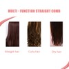 MultiFunctional Hair Dryer Blowing Comb Adjustable Hair Straightening Curler Styling