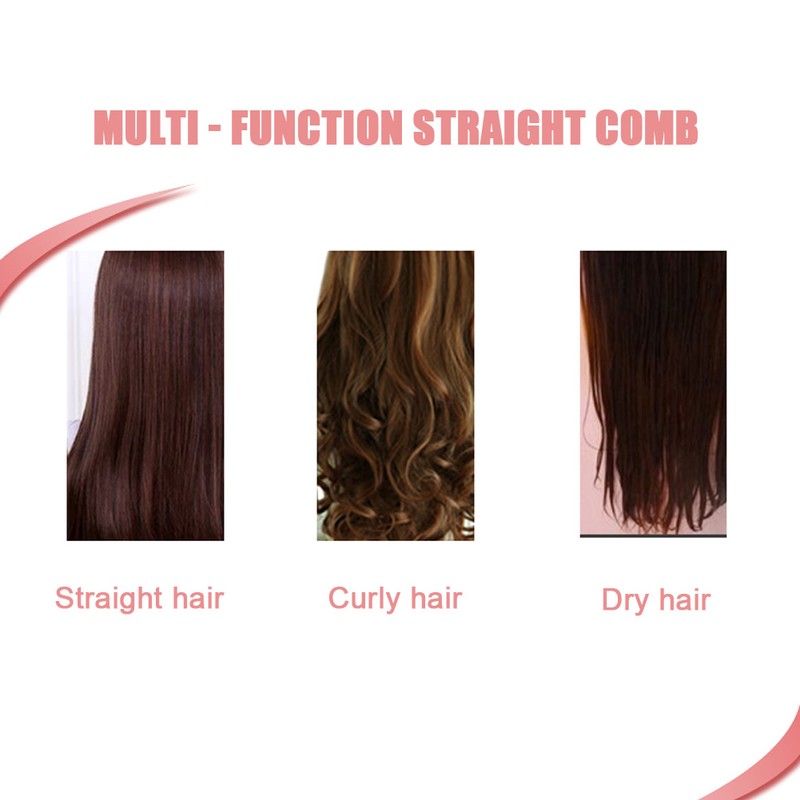 MultiFunctional Hair Dryer Blowing Comb Adjustable Hair Straightening Curler Styling