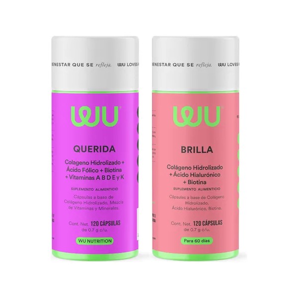 Kit Bella Querida Brilla Wu Colgeno Biotina Sabor NA -