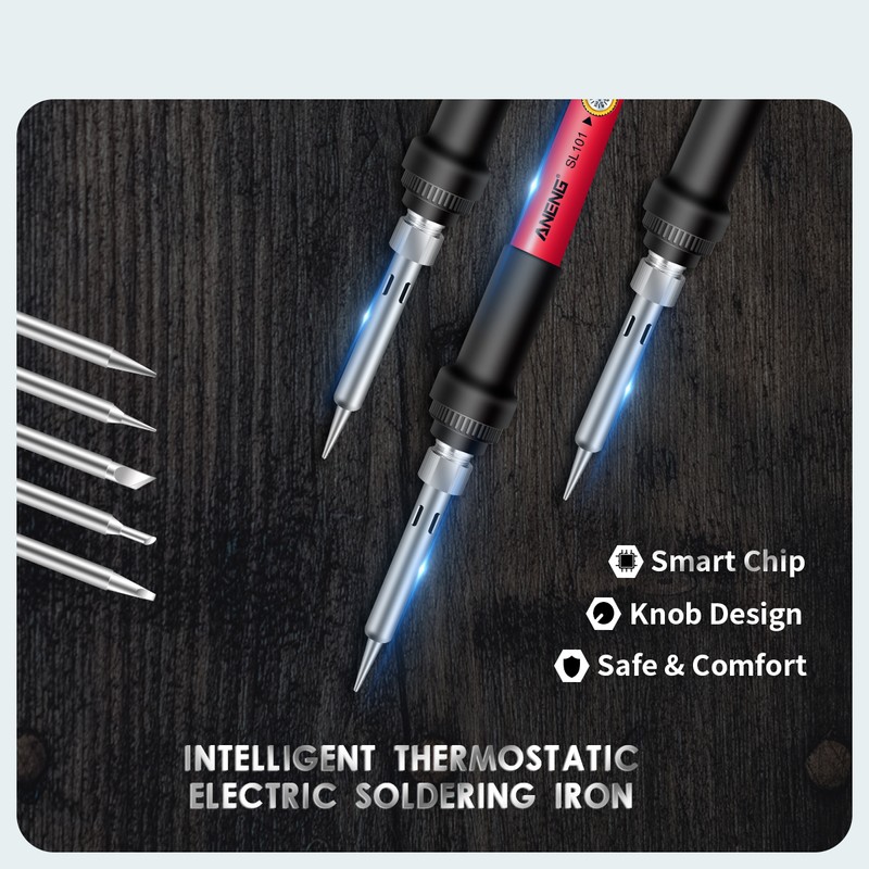ANENG SL101 60W Electric Soldering Iron Kit 6-Level Adjustable Temperature