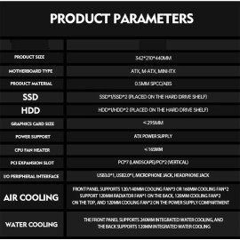 Computer Case Gaming PC case, Condition is new, ATX, M-ATX, Mini-ATX motherboard compatible.