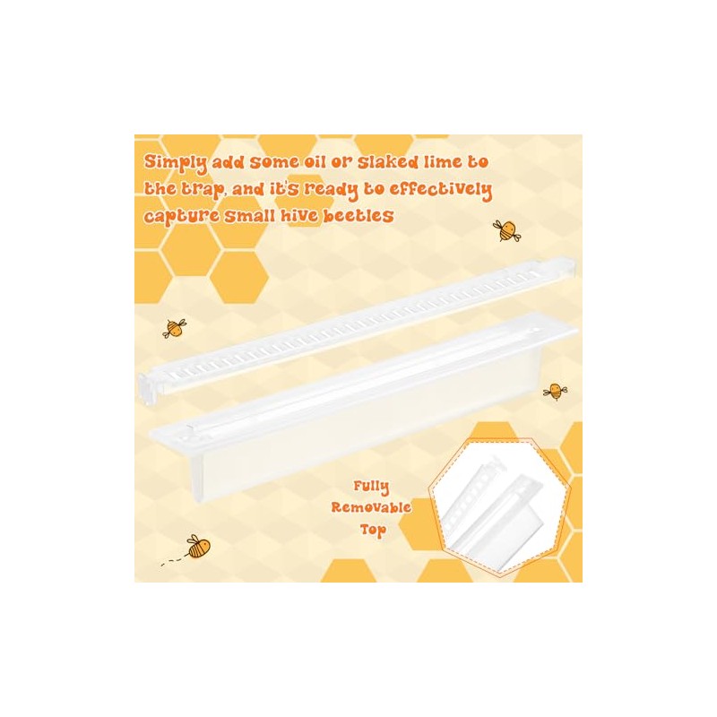Qualirey 50 Packs Reusable Hive Beetle Trap, Plastic Blaster Beetle