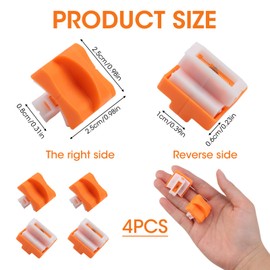 Paper Cutter Replacement Blades, Paper Guillotine Replacement Cutting Blades with Automatic Security Safeguard Design Cutting Blades Trimmer Photo Tools Fit for A4 Paper Trimmer Card 4 Packs Orange