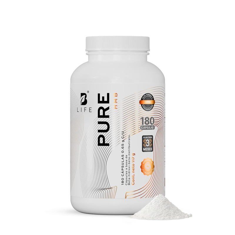 B Life HMB 1000mg | 180 Cápsulas | Potenciado con