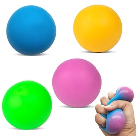 Yeefunjoy 4Pack Colorful Stress Balls Fidget Balls Toys Stress Relieve Toys for Adults & Kids Anxiety Hand Therapy Sensory Fidget Relaxing Toys to Help Anxiety, ADHD, Autism