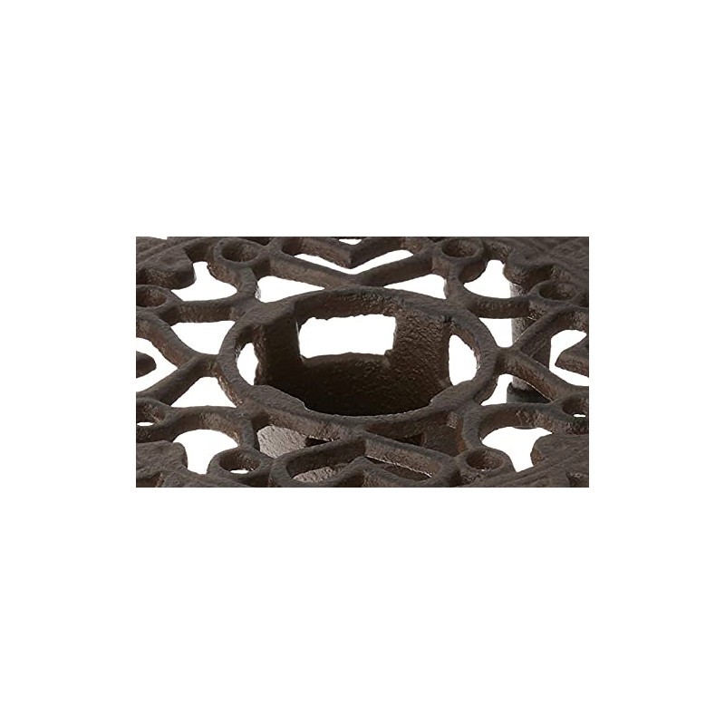 Esschert Design Cast Iron Tealight Warmer ,Brown,21.6 x 14.4 x