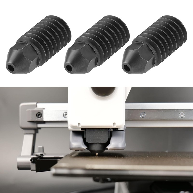 ECSiNG Pack of 5 0.8 mm 3D Printer Nozzles, 9
