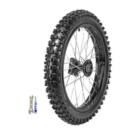 REBEKAMODS 15mm Bearing Front Wheel 70/100-17 2.75-17 Dirt Bike Tire Rim Assembly for 110cc 125cc 140cc 150cc 160cc Off Road Motocross Parts