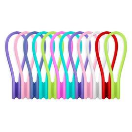 Joseche Reusable Magnetic Cable Ties Cord Organizers - 12 Pack Cord Ties Cable Organizers Unique Gadgets for Cable Management and Organization,Hanging & Holding Stuff,Fidgeting,or Just for Fun