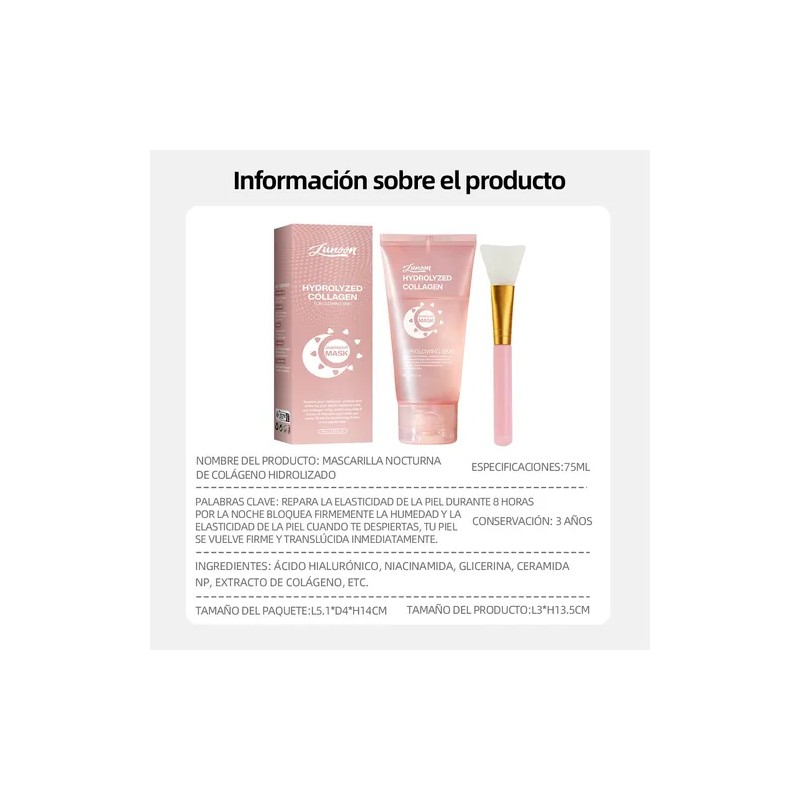 Mascarilla De Colágeno Despegable Con Hialurónico Hidratació