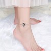 VONALA Mountain Moon Cat Anklet for Women 925 Sterling Silver