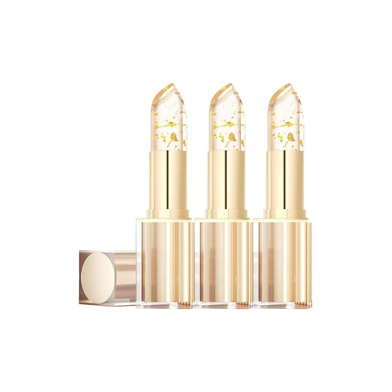 3 barras de labios transparentes que cambian de color, brillo