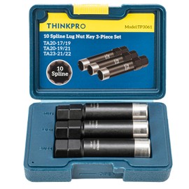 Thinkpro 10 Spline Lug Nut Socket,3 Pieces Nut Socket Compatible with Bimecc 10-Spline Lug Nut Key,10 Point Wheel Lock Remover Replacement for TA20-17/19,TA20-19/21,TA23-21/22.