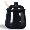 LEETOYI Ceramic Honey Jar with Lid and Dipper,Honey pot for