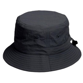 Spargel Bucket Hat, Spring, Summer, Autumn, Large Size (Up to 25.2 inches (64 cm), Includes Chin Strap, Polyester, Men's, Women's, Thin, Bucket, Black