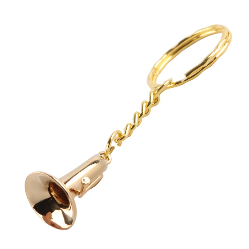 Brass Tuba Key Chain Miniature Golden Musical Instrument Key Chains