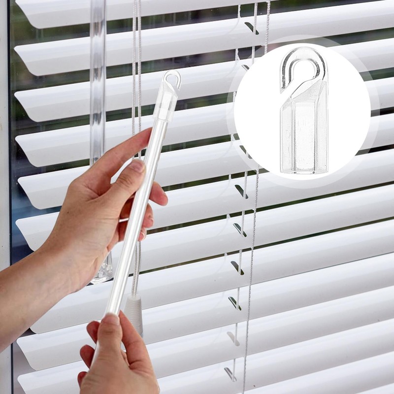 PRETYZOOM 24Pcs Blind Wand Hook Tip Replacement Plastic Hardware Tilt