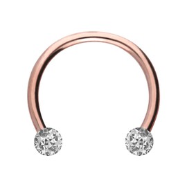 PIERCINGLINE Titanium Horseshoe Ring Epoxy Ball Piercing Ring Nose Ear Choice of Colours and Sizes, Titanium (grade 23) / epoxy resin