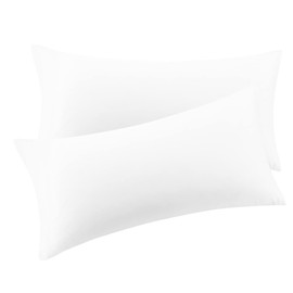 PiccoCasa Luxury 100% Cotton Pillow Cover, Zippered Pillow Case, Fade Resistant, Smooth, Soft, Smooth to the Touch, Sweat Absorbent, Quick Drying, Plain, All Seasons, 4 Colors to Choose from White,