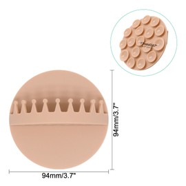 BUXIMN 2pcs Shower Hair Catcher Wall, Suction Hair Collector for Shower, Reusable Silicone Grabber Catcher Trap for Drain Bath (Beige)