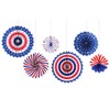 Happium Set of 6 Mixed Hanging Paper Fans