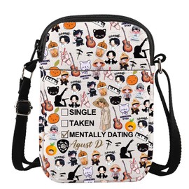MYSOMY K Pop Agust Crossbody Bag Agust Gifts Single Taken Mentally Dating With Agust Gifts Kpop Fans Shoulder Bag, Agust-cb3