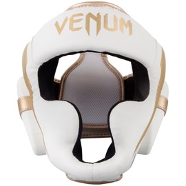 Venum Elite Headgear - White/Gold