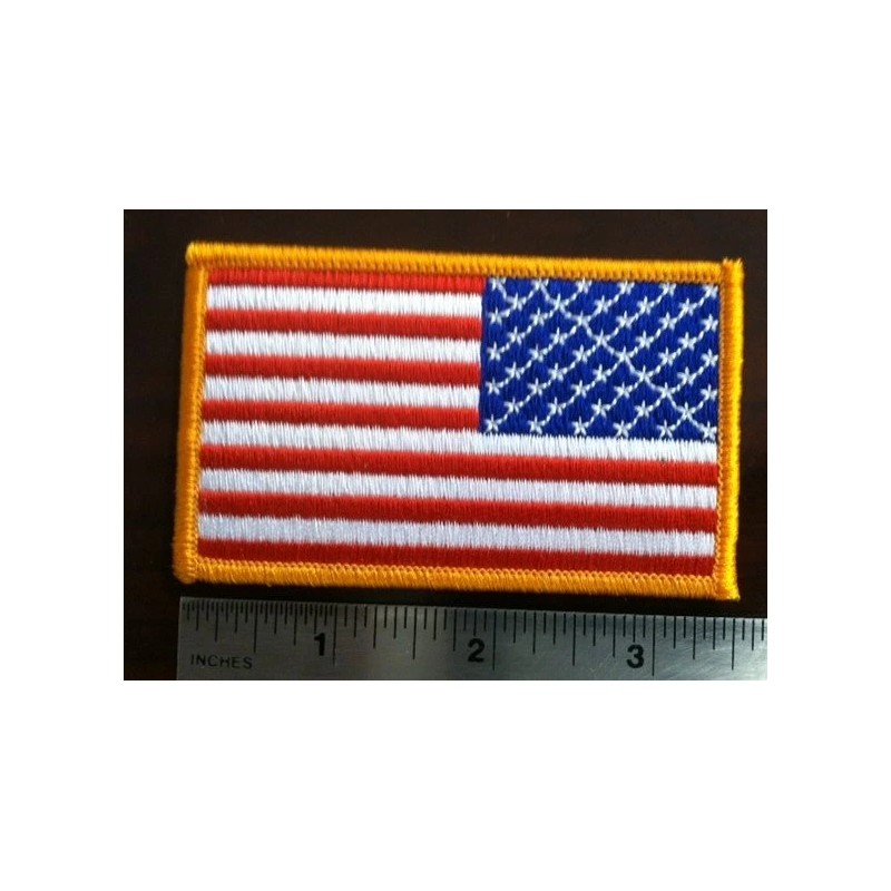 American flag patch reverse direction 3.5" wide reverse direct American